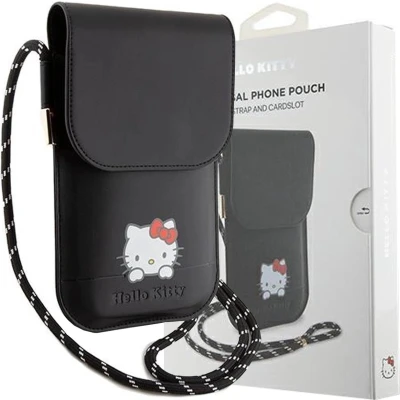 Afbeelding van Hello Kitty Leren Daydreaming Cord tas zwart