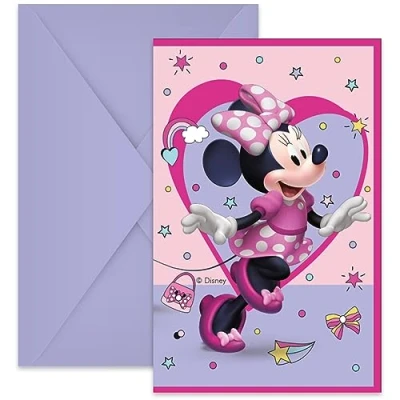 Afbeelding van Minnie Mouse Junior Uitnodigingen 6 stuks