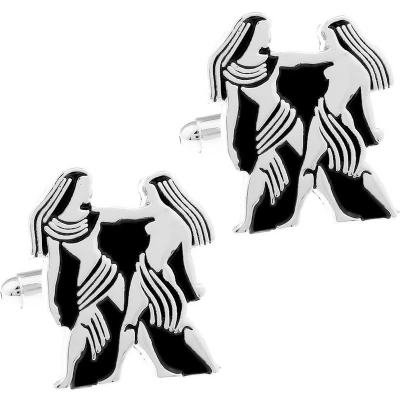 Afbeelding van Amanto Manchetknopen Tweeling 316L Staal Horoscoop 22x19mm