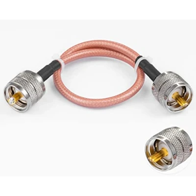 Afbeelding van Vecys PL 259 Kabel UHF Male naar Low Loss Coax Jumper RG400 12 &quot;/30 CM voor Walkie Talkie CB Radio SWR Meter Antenne Analyzer