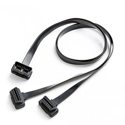 Afbeelding van bbfly B4 OBD II OBD2 16 Pin Splitter Extension 1 x Mannelijke en 2 Vrouwelijke Verlengkabel Adapter (1FT/30CM)
