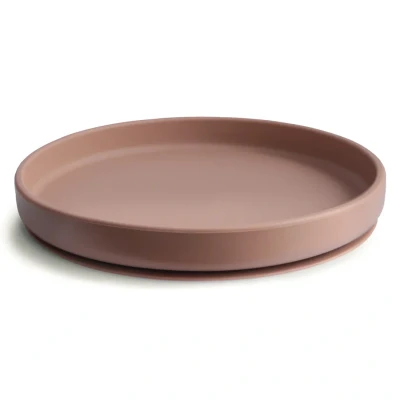 Afbeelding van Mushie siliconen bord met zuignap cloudy mauve