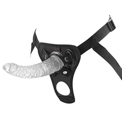 Afbeelding van Realistische dildo met strap on harnas Verstelbaar Crave Dubbele Penetratie Seksspeeltje voor vrouwen mannen Drie O Ring