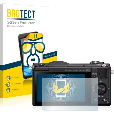 Afbeelding van BROTECT Screenprotector voor Sony Alpha 5000 (DSLR A5000) Folie Beschermfolie transparant (2 Stuks)