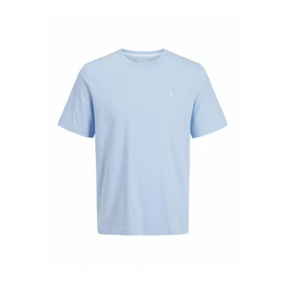 Afbeelding van Jack &amp; Jones Jjepaulos CREW NECK NOOS Tshirt basic, Heren, Maat: 3XL, Chambray blue