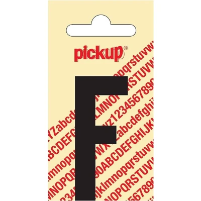 Afbeelding van Plakletter Nobel Sticker zwarte letter f utrecht Pickup