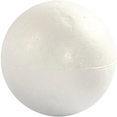 Afbeelding van Ballen, d: 10 cm, wit, styropor, 5stuks