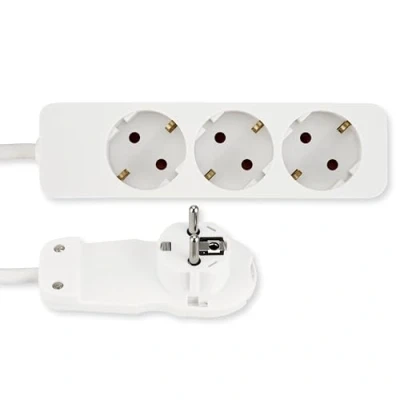 Afbeelding van REV stekkerdoos SMART meervoudige 3 voudig met platte stekker ideaal voor gebruik achter meubels, kabel 2m, max. 3680W, wit