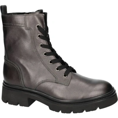 Afbeelding van Gabor Combat Enkellaarsjes met plateauzool, Dames, Maat: 37, Silber Leer