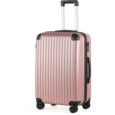 Afbeelding van TAN.TOMI Handbagage Koffer 41L ABS Harde Reiskoffer Lichtgewicht Trolley met Cijferslot Cabin Size 4 Wielen Roségoud