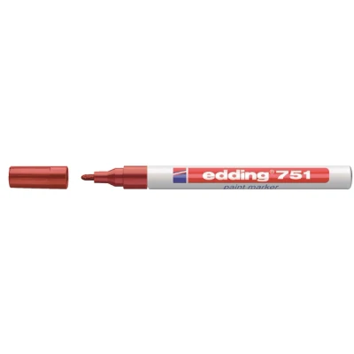 Afbeelding van Viltstift edding 751 lakmarker rond 1 2mm pastel rood