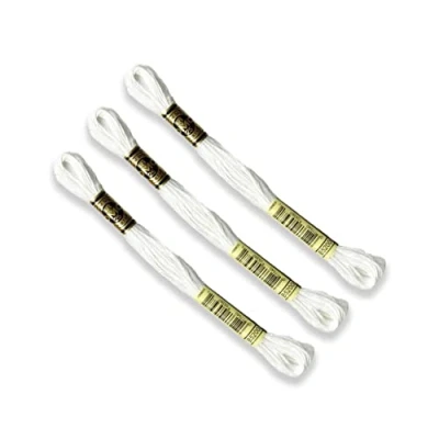 Afbeelding van DMC Set van 3 haarspelden, stralend wit B5200, borduurgaren 117MC, 100% katoen Geschikt voor alle technieken en ondergronden, ideaal kruissteek