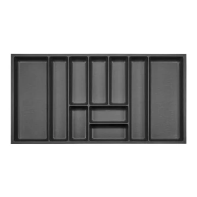Afbeelding van ORGA BOX 3 Besteklade diepte: 473 x breedte: 891 mm antraciet met canvasstructuur voor laden van 100 cm, bijv. in Nobilia keukens vanaf 08.2012.