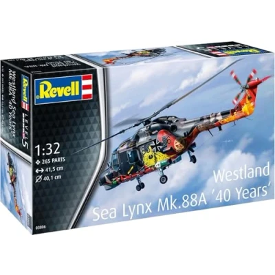 Afbeelding van Revell 03806 Westland Sea Lynx MK.88 (40 jaar speciale editie) Schaal 1:32 Ongebouwd/Ongelakt Plastic Model Kit