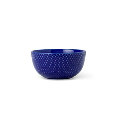 Afbeelding van Lyngby Porcelaen Rhombe Color bowl D13cm donkerblauw