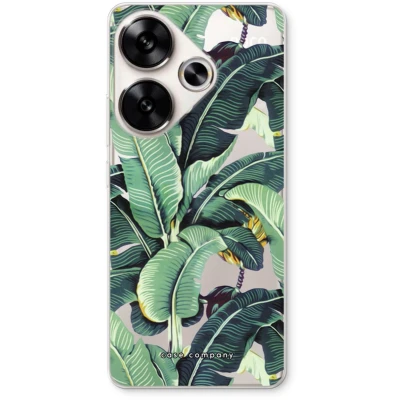 Afbeelding van Case Company® hoesje geschikt voor Xiaomi Poco F6 Bananenbladeren Soft Cover Telefoonhoesje Bescherming aan alle Kanten en Schermrand