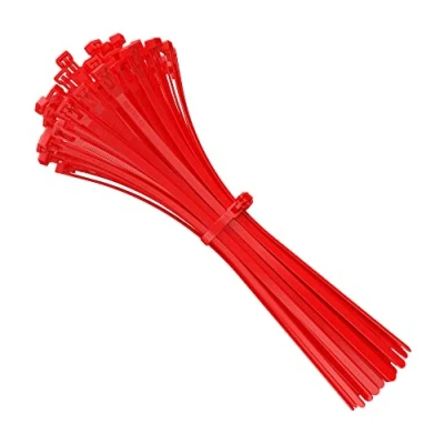 Afbeelding van intervisio Rode Hersluitbare Kabelbinders 200 mm x 7.6 Herbruikbaar Tie Wraps 200mm lang Hoge kwaliteit Premium Nylon Losneembaar Rood 100 stuks