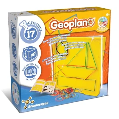 Afbeelding van Science4you Geoplane voor kinderen 6+ jaar Educatief speelgoed met 17 activiteiten, Ideale geometriekit geometrische vormen en rekenspellen, schoolspeelgoed van 6 7 8 9