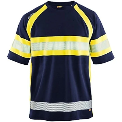 Afbeelding van Blaklader UV T shirt High Vis 3337 1051 Marine/High Geel 6XL