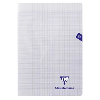 Afbeelding van Clairefontaine 393161C Mimesys Geniet schrift Kleurloos A4 21x29,7 cm 48 blad geruit Séyès Wit papier 90 g Polypro omslag