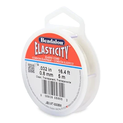 Afbeelding van Beadalon Elastisch stretchkoord, 0,8 mm, transparant, 5 m