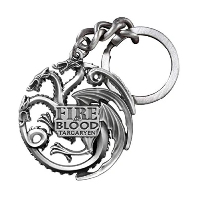 Afbeelding van Porte clés Game of Thrones Emblème Targaryen (gris acier)