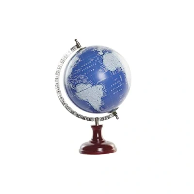 Afbeelding van Wereldbol DKD Home Decor Blauw Gouden Metaal 27 x 25 36 cm