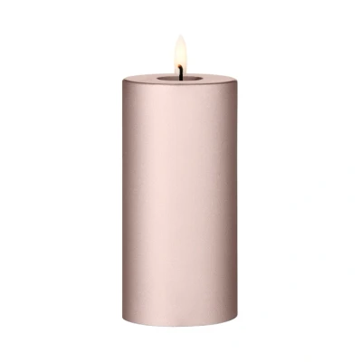 Afbeelding van Ester &amp; Erik Led Pillar kaars H15cm champagne metallic