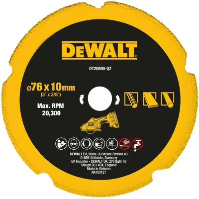 Afbeelding van DeWalt Accessoires DT20590 QZ Diamantblad Multimateriaal 76 x 20 mm