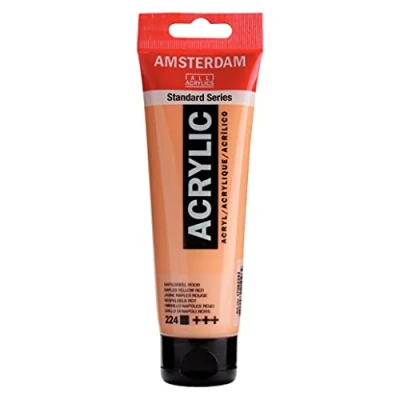 Afbeelding van Amsterdam Standard Series Acrylverf Tube 120 ml Napelsgeel Rood 224 (17092242)