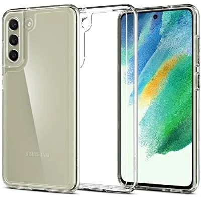 Afbeelding van Samsung Galaxy S21 FE Hoesje Kunststof Spigen Backcover/Hardcase Transparant Telefoonhoesje Shockproof/Valbescherming