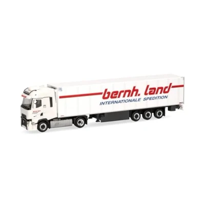 Afbeelding van Herpa Vrachtwagen Model Renault T Facelift Koelbox Oplegger &quot;Bernhard Land&quot; (Nedersaksen/Eystrup), miniatuur in schaal 1:87, collector&#039;s item, Made Germany, kunststof