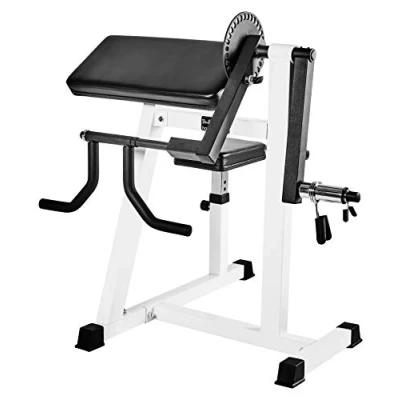 Afbeelding van Bad Company Biceps / triceps curl machine met halterhouder voor maximaal 80 kg halterschijven 30/31 en 50/51 mm I BCA 21