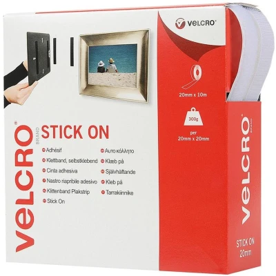 Afbeelding van VELCRO® VEL EC60219 Klittenband Om vast te plakken Haak en lusdeel (l x b) 10000 mm 20 Wit 10 m