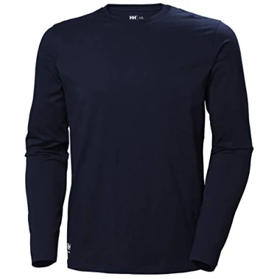 Afbeelding van Helly Hansen T Shirt 79169 Manchester Long Sleeve 590 Navy XXL