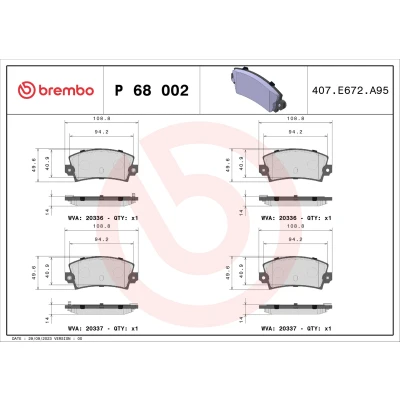 Afbeelding van Brembo Remblokset P 68 002