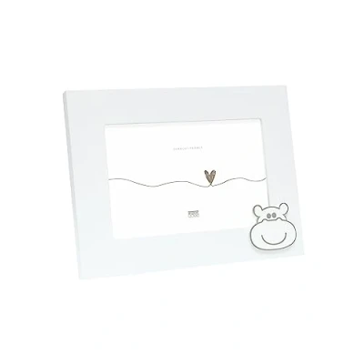 Afbeelding van Deknudt Frames fotolijst S66RK1 nijlpaardmotief wit 13x18 cm