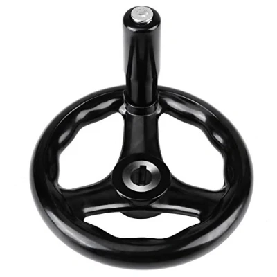Afbeelding van Zwart rond 3 spaken handwiel elektrisch hout bakeliet drie hand wiel machine 12 * 125 mm voor draaibank freesmachine
