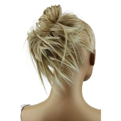Afbeelding van CAISHA XXL Haarstukje Haarwokkel Bruids Kapsel Opgestoken Volumineus Golvend Knoet Blonde Mix G13F