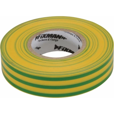 Afbeelding van Fixman Isolatietape 19 mm x 33 meter, groen/geel
