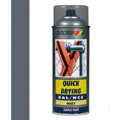 Afbeelding van motip industrial ral 9007 grijs aluminium metallic 400 ml 07216
