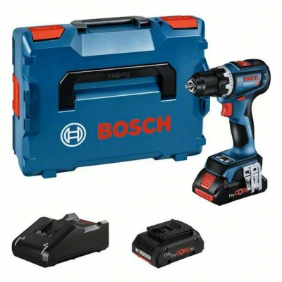 Afbeelding van Bosch Blauw GSR 18V 90 C accuschroefboormachine + GCY 42 bluetooth module in L Boxx 136 (2x 4,0 AH accu lader) 06019K6005