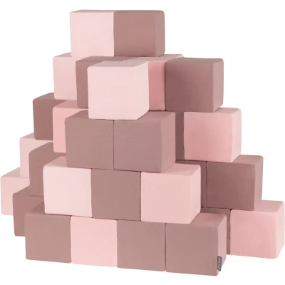 Afbeelding van KiddyMoon Foam Blokjes Voor Baby Zachte Blokken 48 Stuks Speelgoed Montessori Met En Veel Plezier Kinderen, Blokken: Erika Roze