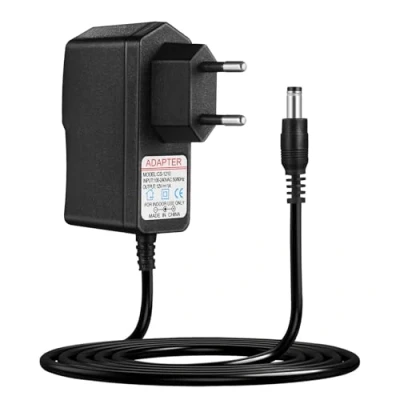 Afbeelding van DC 12V 1A CCTV camera voeding EU stekker (zwart)
