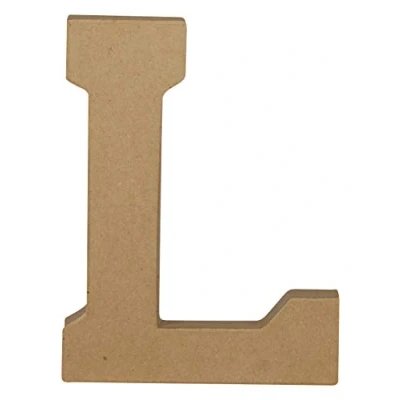 Afbeelding van Décopatch AC863C standaard bruin papiermaché, 15,3 x 2,5 20 cm, hoofdletter L