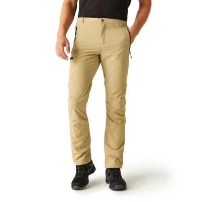 Afbeelding van Regatta Heren Leesville II Zip Off Wandelbroek Cargo Shorts, Oat, 40W EU