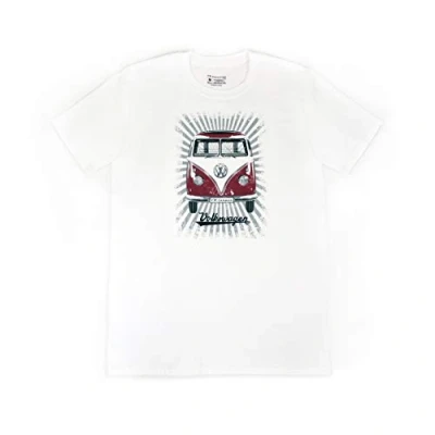 Afbeelding van BRISA VW Collection Volkswagen T1 Bus Transporter T shirt Uniseks (XL) Samba Strepen/Rood&amp;Wit