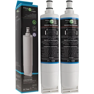 Afbeelding van FilterLogic FFL 190W 2 x waterfilters compatibel met Bauknecht SBS103, 484000008723 SBS003, 481281719155 / Whirlpool SBS200, 484000008726 SBS002 koelkast Clean Ice Water Filter