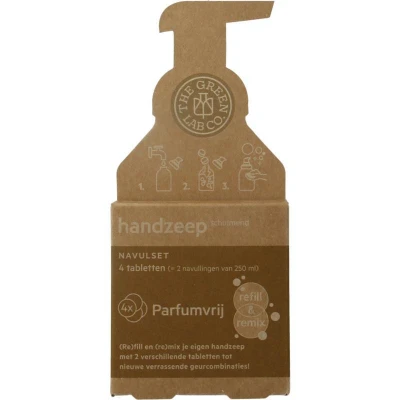 Afbeelding van The Green Lab Co. Handzeep Tablet Parfumvrij 4ST