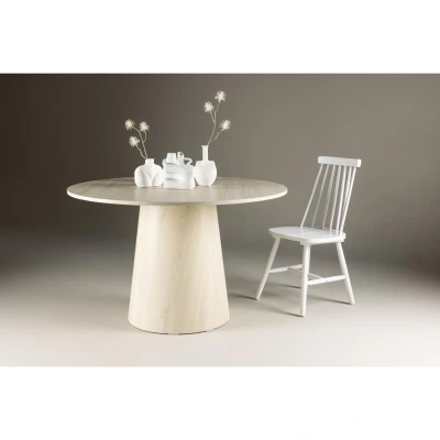 Afbeelding van Svea Kiro ronde eettafel ø120 cm whitewash Hout